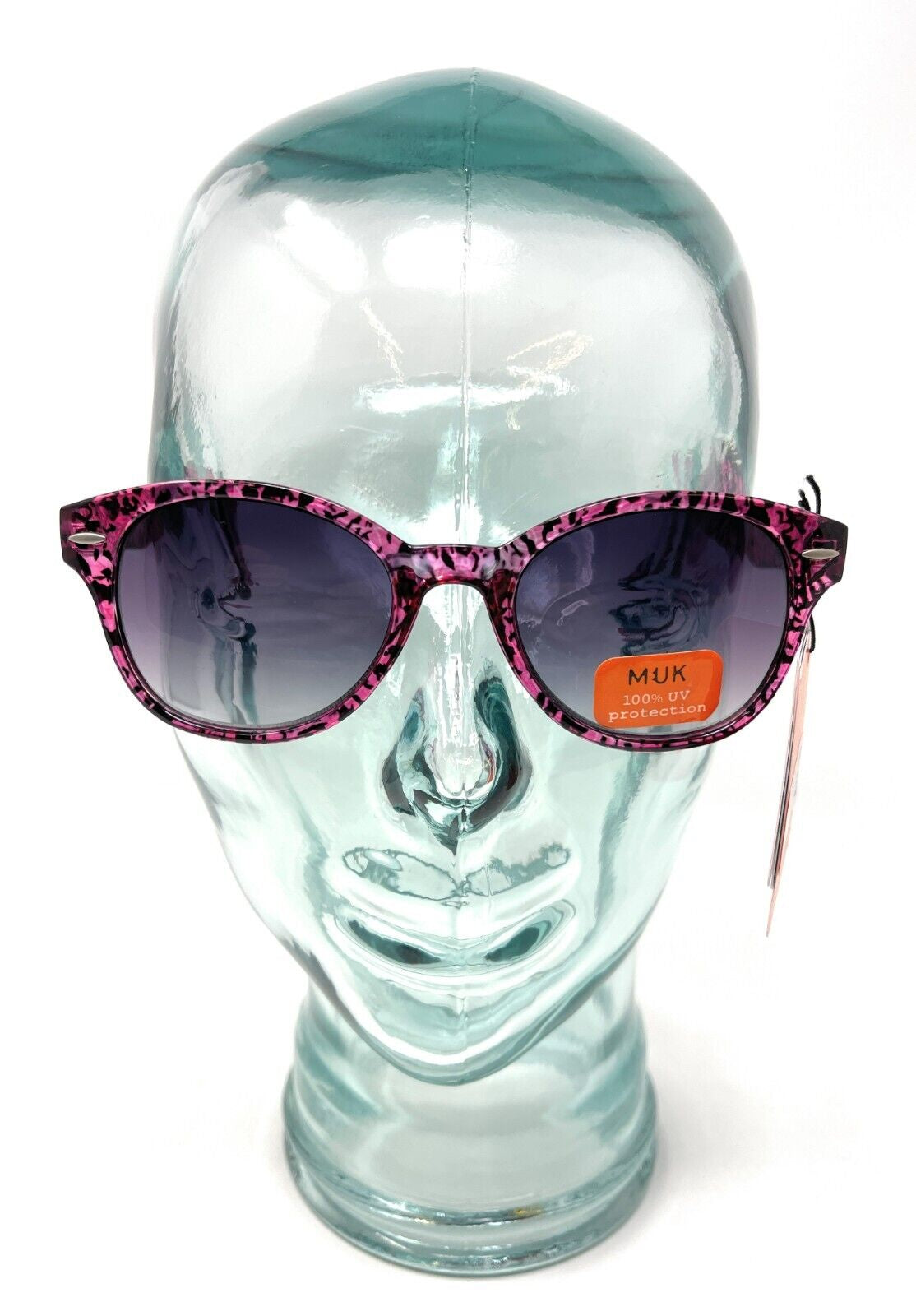 MUK Sunglasses Women'S Fashion Pink Purple Animal Print Frame 100% UVA UVB 7833