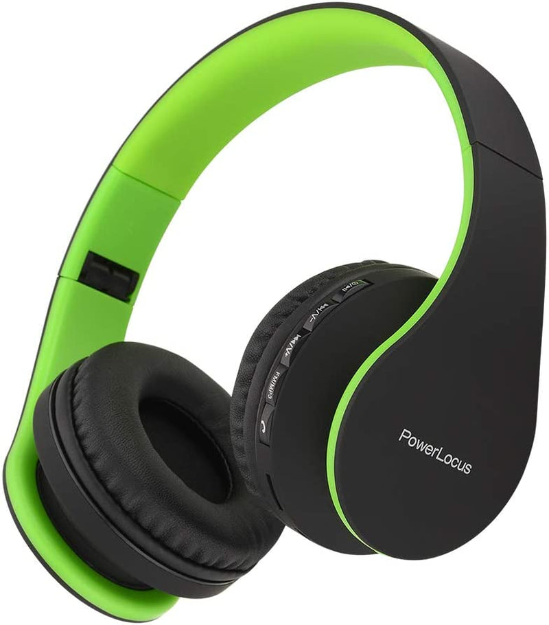 Wireless Bluetooth Over-Ear Stereo Foldable Headphones, Wired Headsets Noise Cancelling with Built-In Microphone for Iphone, Samsung, LG, Ipad (Black)