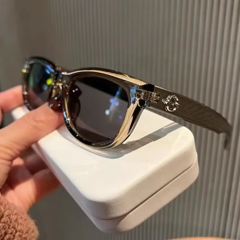 Vintage Small Square Sunglasses for Women & Men β Decorative Letter Fashion Eyewear with UV400 Protection