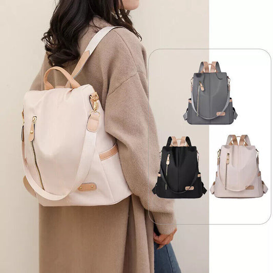Womens Ladies Waterproof Anti-Theft Backpack Rucksack Travel School Shoulder Bag