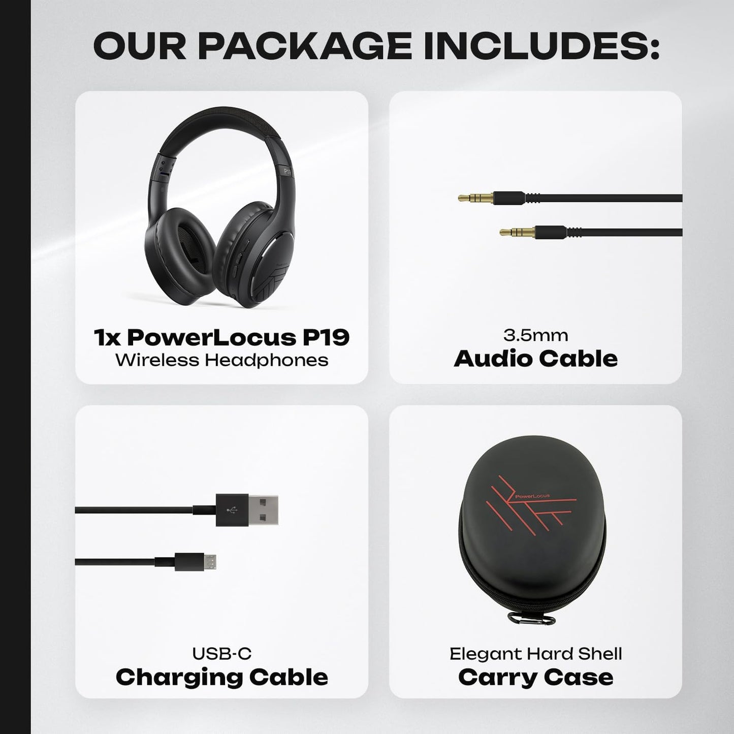 Bluetooth Headphones, Bluetooth Headphones over Ear, Wireless Headphones with Microphone, 3 EQ Modes, 60Hrs Playtime, Foldable Headphones, Fabric Headband, Hi-Fi Stereo for Work/Travel/Pc