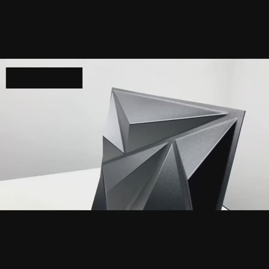 10Pcs Diamond Design Decorated 3D Wallpanel, 30Cmx30Cm Matte White/Black, Diy Home Decoration Wallboard