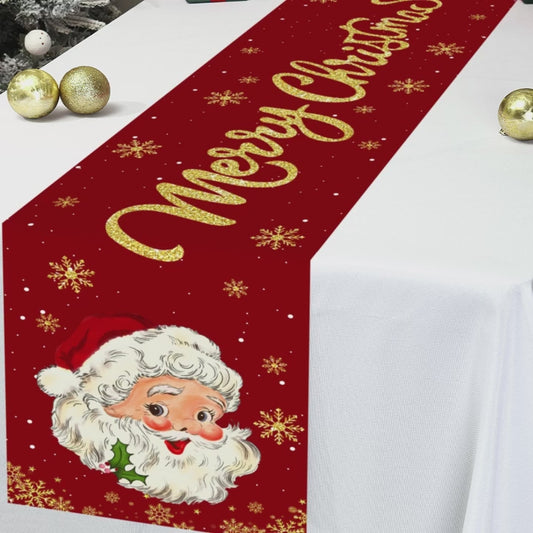 Santa Claus Christmas Table Runner Christmas Decorations for Home Xmas Table Flag Navidad Noel Gifts New Year Tablecloth