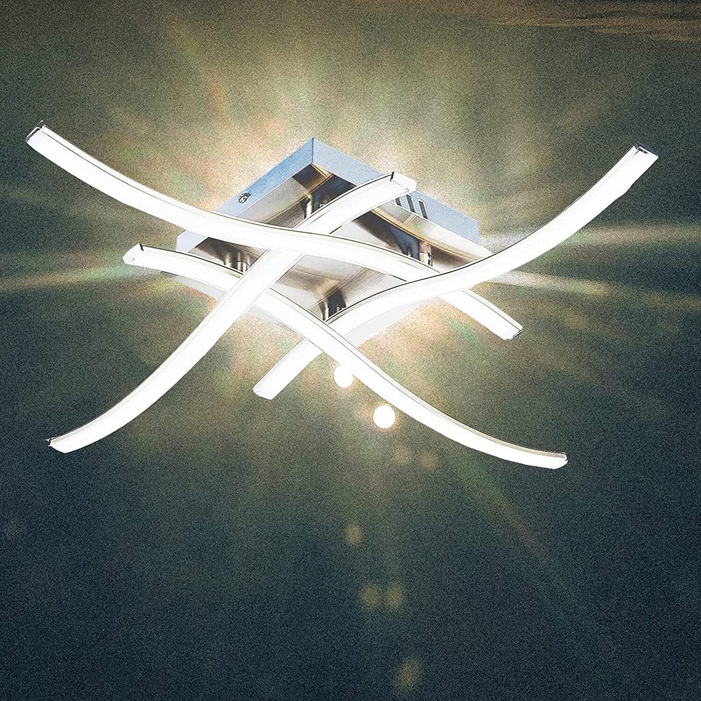Modern LED Ceiling Light - 4-Wave Design Pendant Lamp for Kitchen, Living Room, and Bedroom