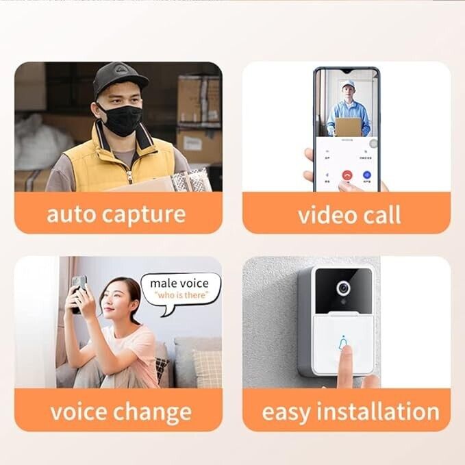 Wireless Smart Video Doorbell Wibell Security Intercom HD Video Camera Door Bell