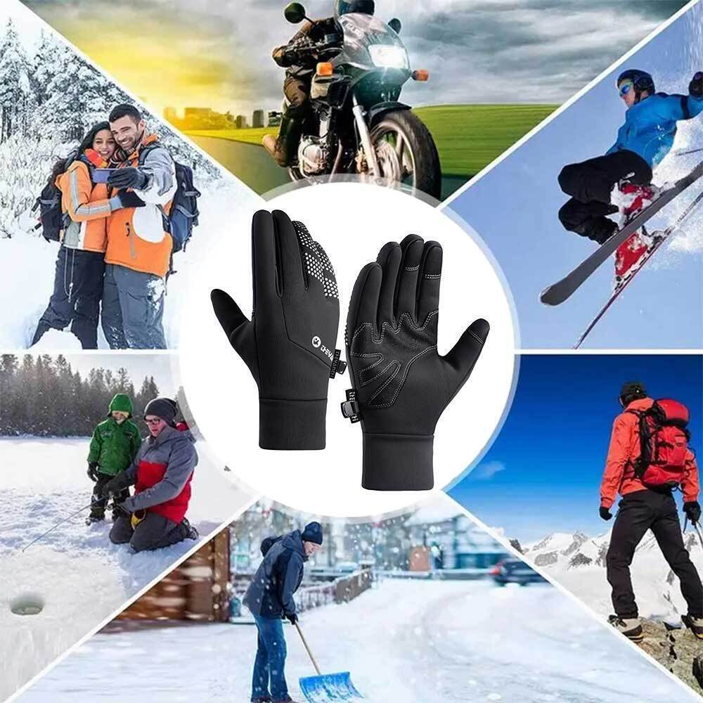 Thermal Windproof Waterproof Winter Gloves Touch Screen Warm Mittens for Men & Women.