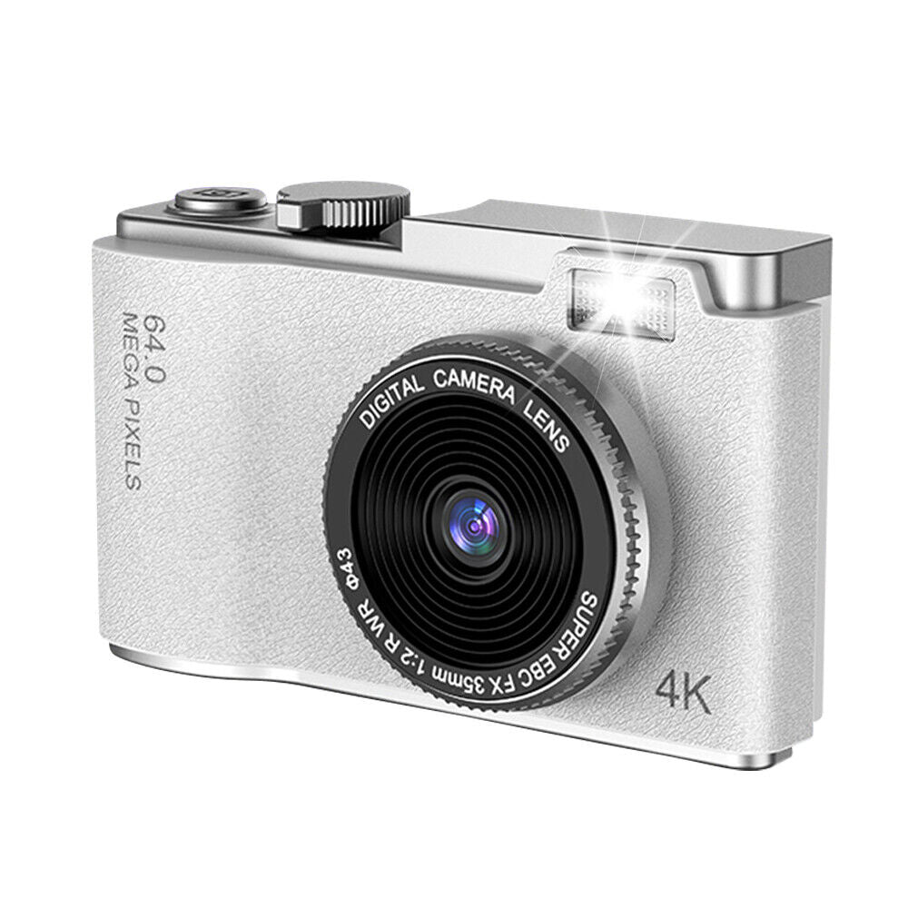 Retro 64MP Digital Camera - HD 1080P, 16X Zoom, 2.4'' LCD, Anti-Shake, with Photo Filters