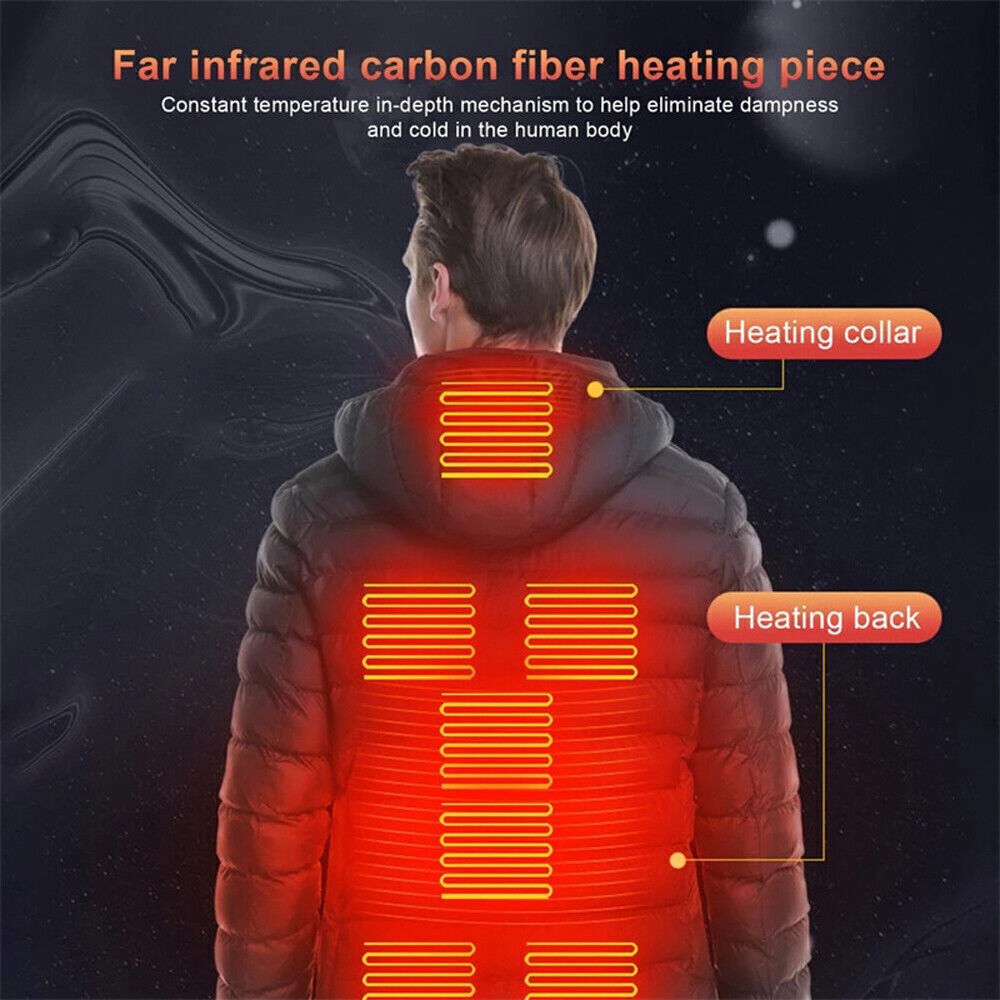 Heated Jacket for Men & Women USB Electric Winter Coat with Warming Pads & Body Warmer