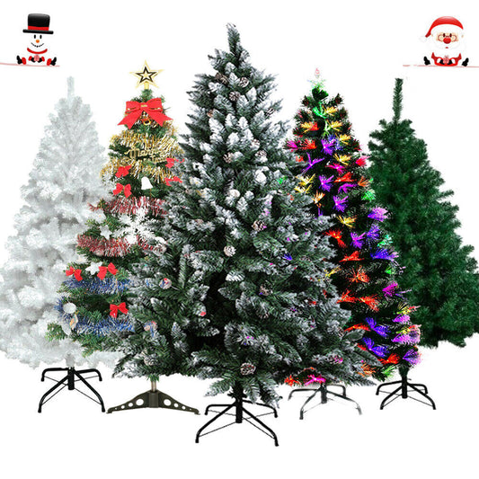 Christmas Tree Pre Lit with LED Lights Bushy Pine Xmas Indoor Decor 4/5/6/7FT