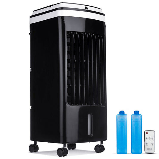4L Portable Air Cooler Fan with Remote Control – 3 Speeds, 3 Wind Modes, Timer & Ice Boxes – Evaporative Humidifier & Cooling Unit for Home or Office