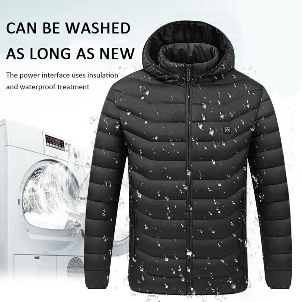 Heated Jacket for Men & Women USB Electric Winter Coat with Warming Pads & Body Warmer