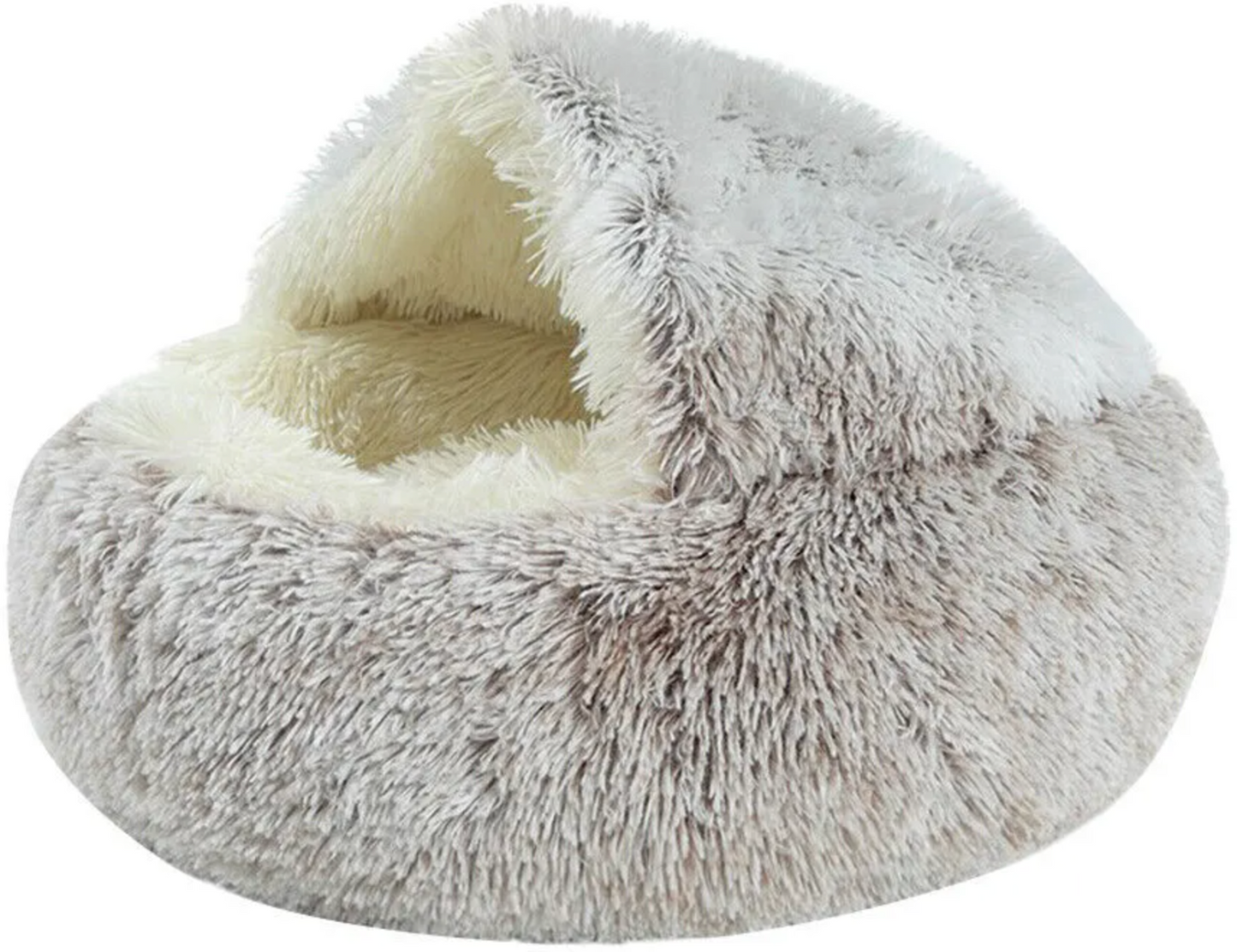 Cozy Igloo Pet Bed – Washable Fleece Pyramid House for Cats and Dogs, Non-Slip Base