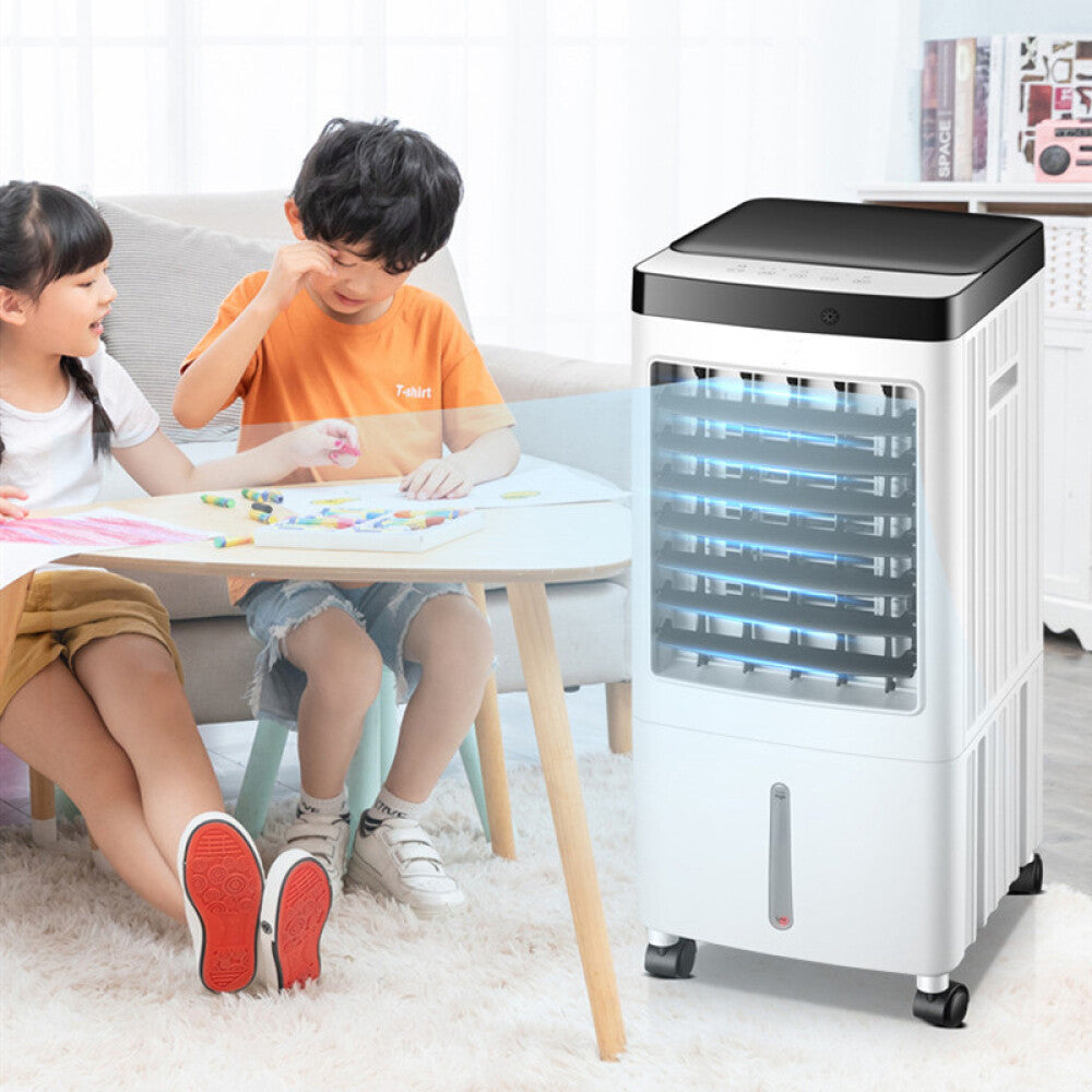 8L Portable Air Cooler Fan with Remote Control – Ice Cold Evaporative Cooling Unit with 3 Ice Packs, 3 Speeds, Timer & Large Water Tank – Eco-Friendly Conditioner for Home or Office (65W)