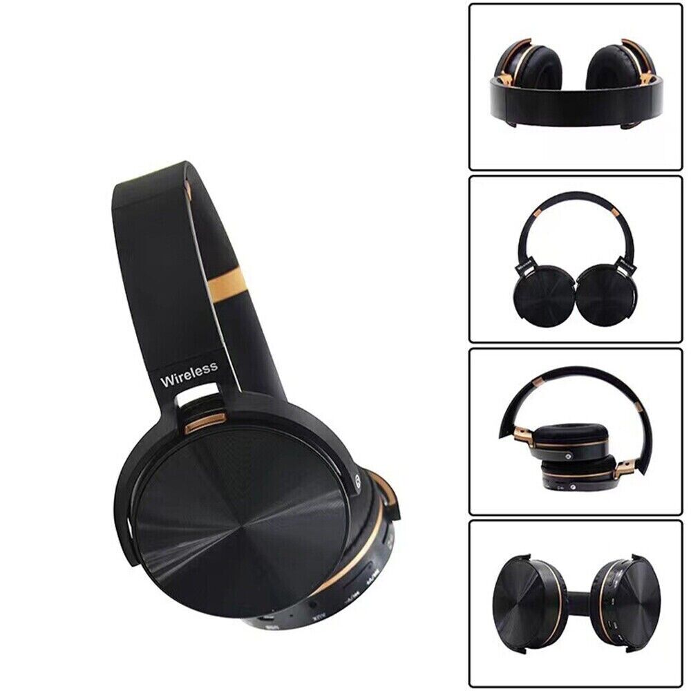 Wireless Bluetooth Noise-Cancelling Headphones, Over-Ear Hi-Fi Stereo Earphones with Foldable Design, Bluetooth 5.1, Long Battery Life