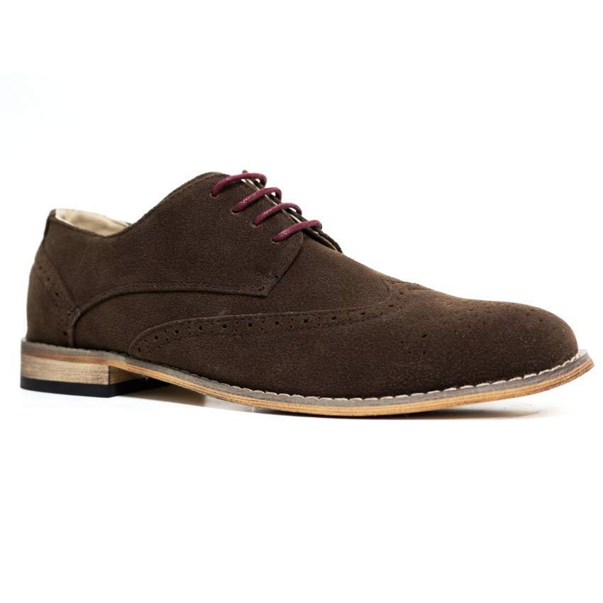 Mens New Faux Suede Lace up Casual Formal Office Work Lace up Brogues Shoes Size