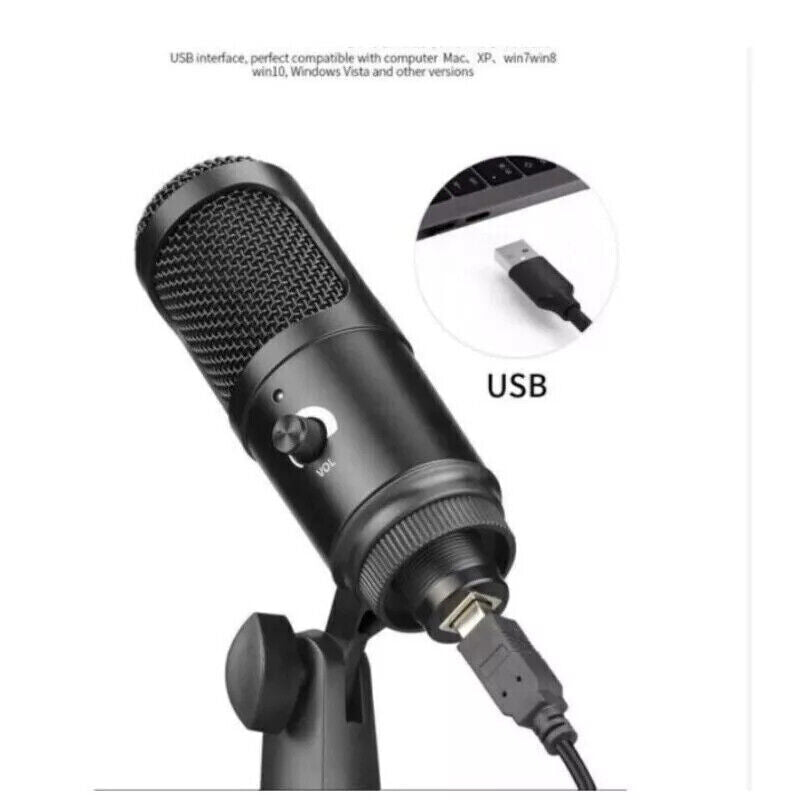 Professional USB Streaming Microphone Kit – Cardioid Condenser Mic for Podcasting, Gaming, Live Streaming & Recording