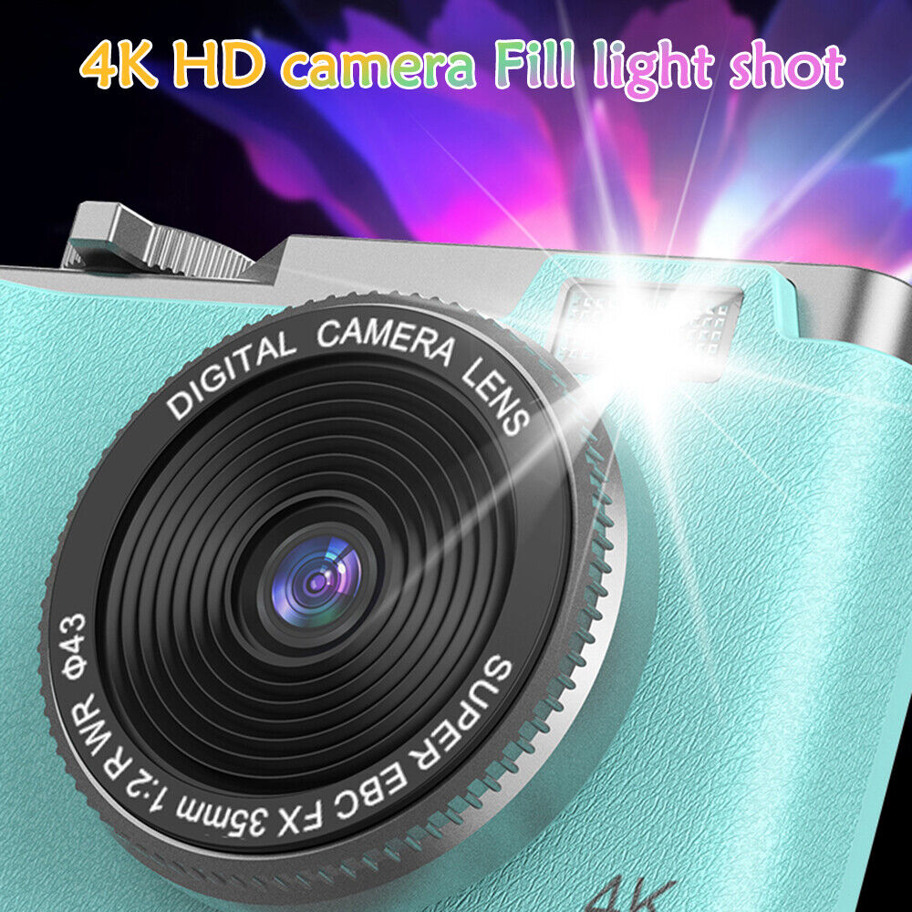 Retro 64MP Digital Camera - HD 1080P, 16X Zoom, 2.4'' LCD, Anti-Shake, with Photo Filters