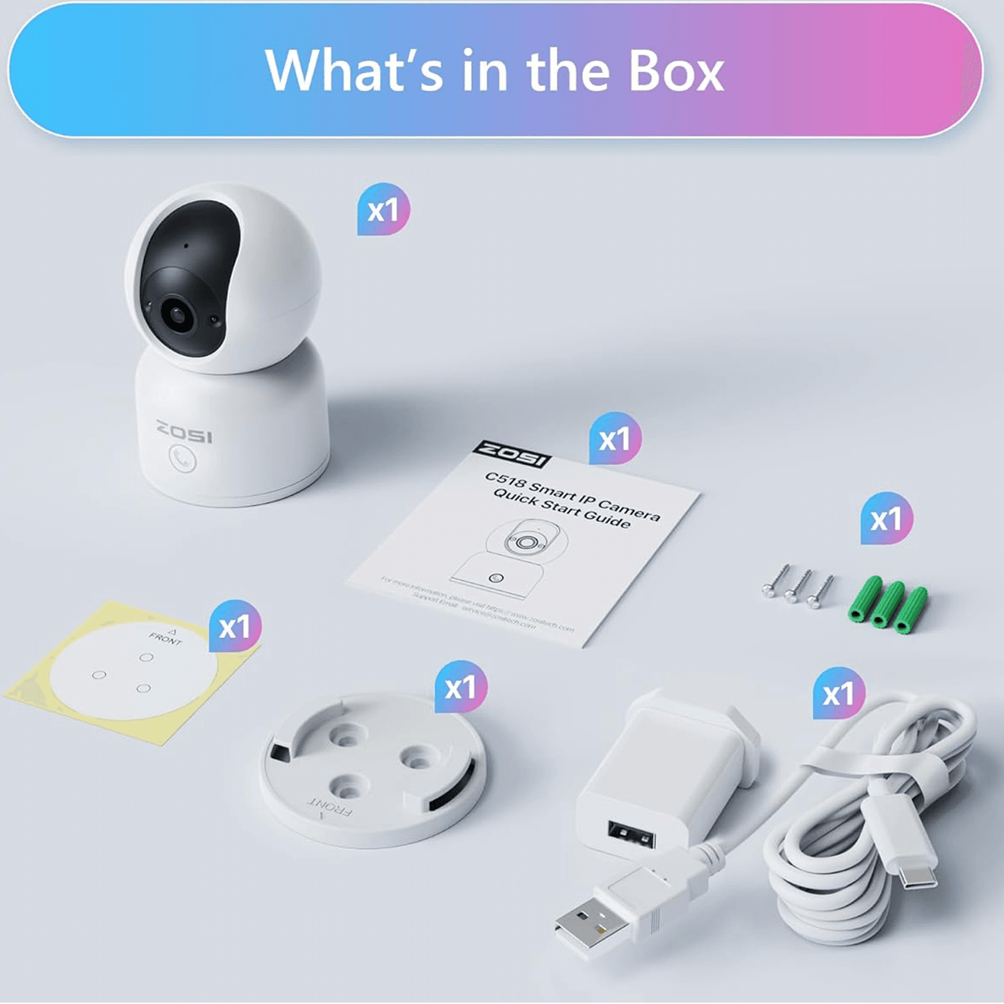 Baby Monitor PTZ WiFi Camera – 2K Indoor CCTV Camera with Auto Tracking & 2-Way Talk | 32GB Card Included