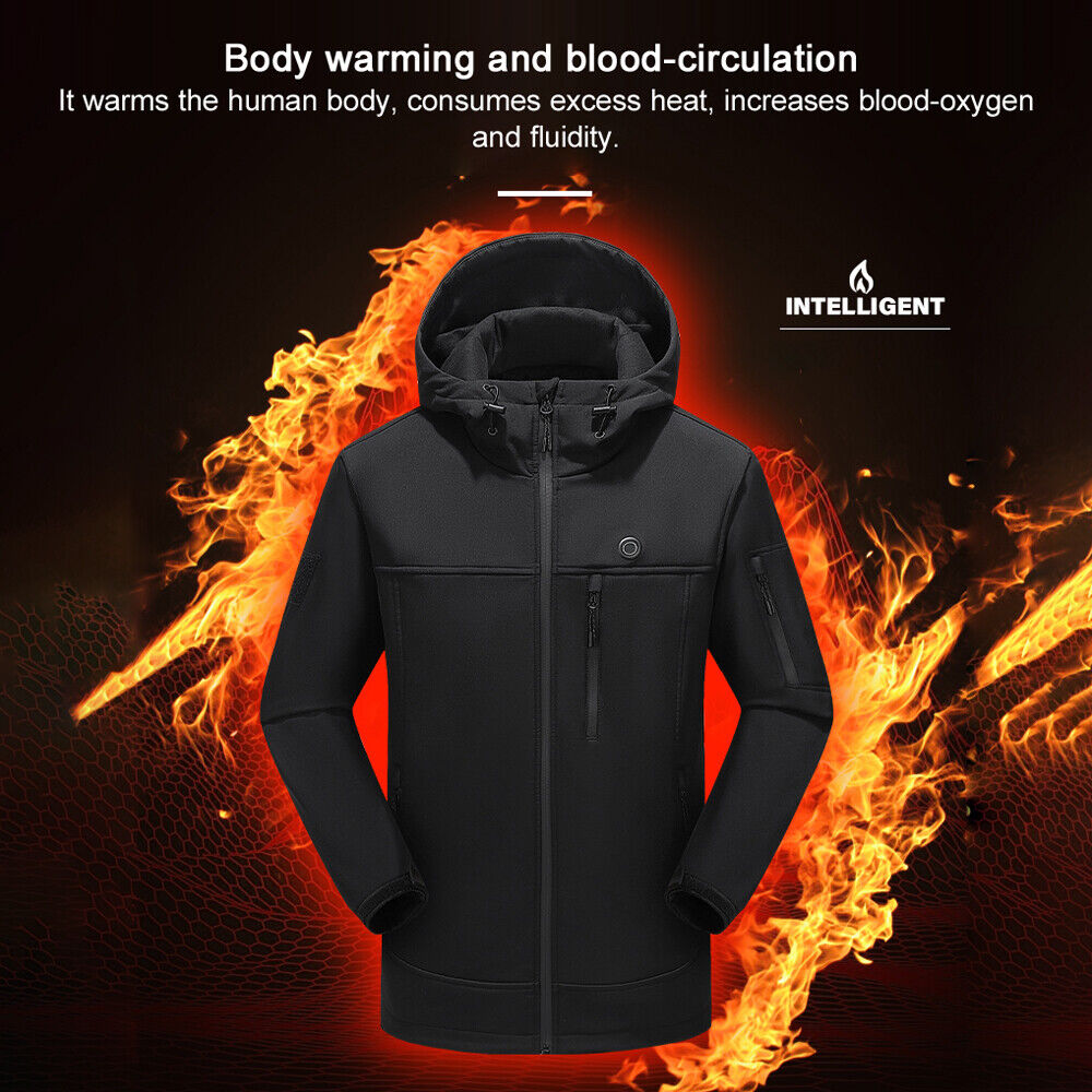 Heated Electric USB Jacket for Men & Women Winter Warm Thermal Coat