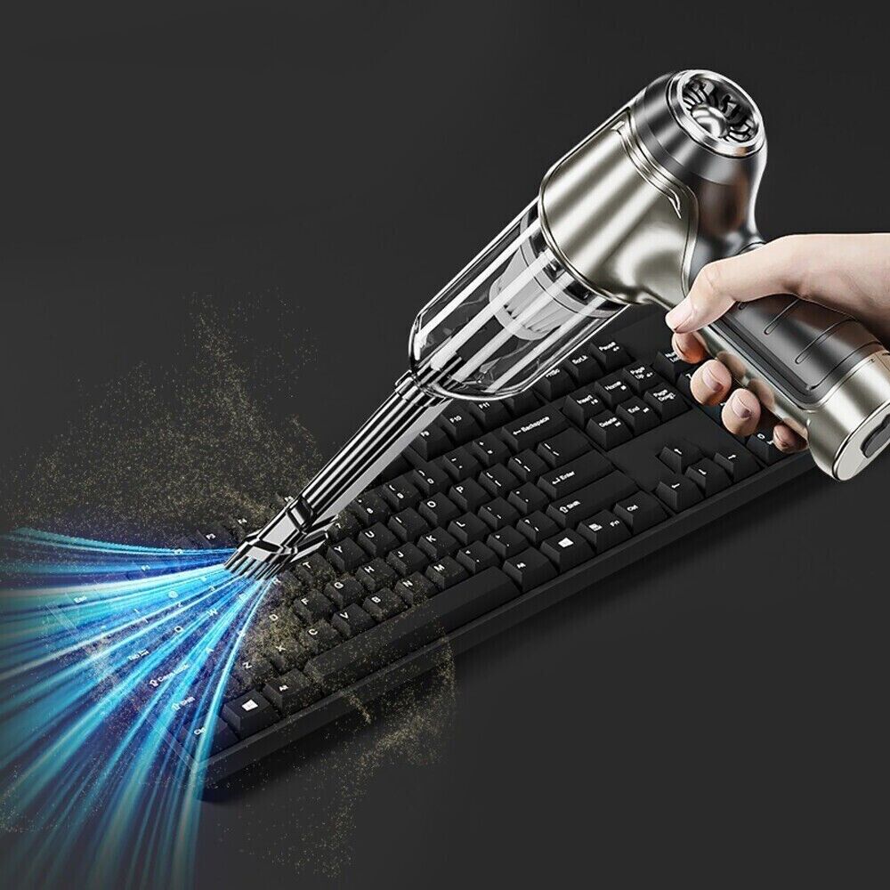 Cordless 3-in-1 Car Vacuum Cleaner – Powerful 95000PA Wet/Dry Handheld Vacuum with Blower & Pump, USB Rechargeable