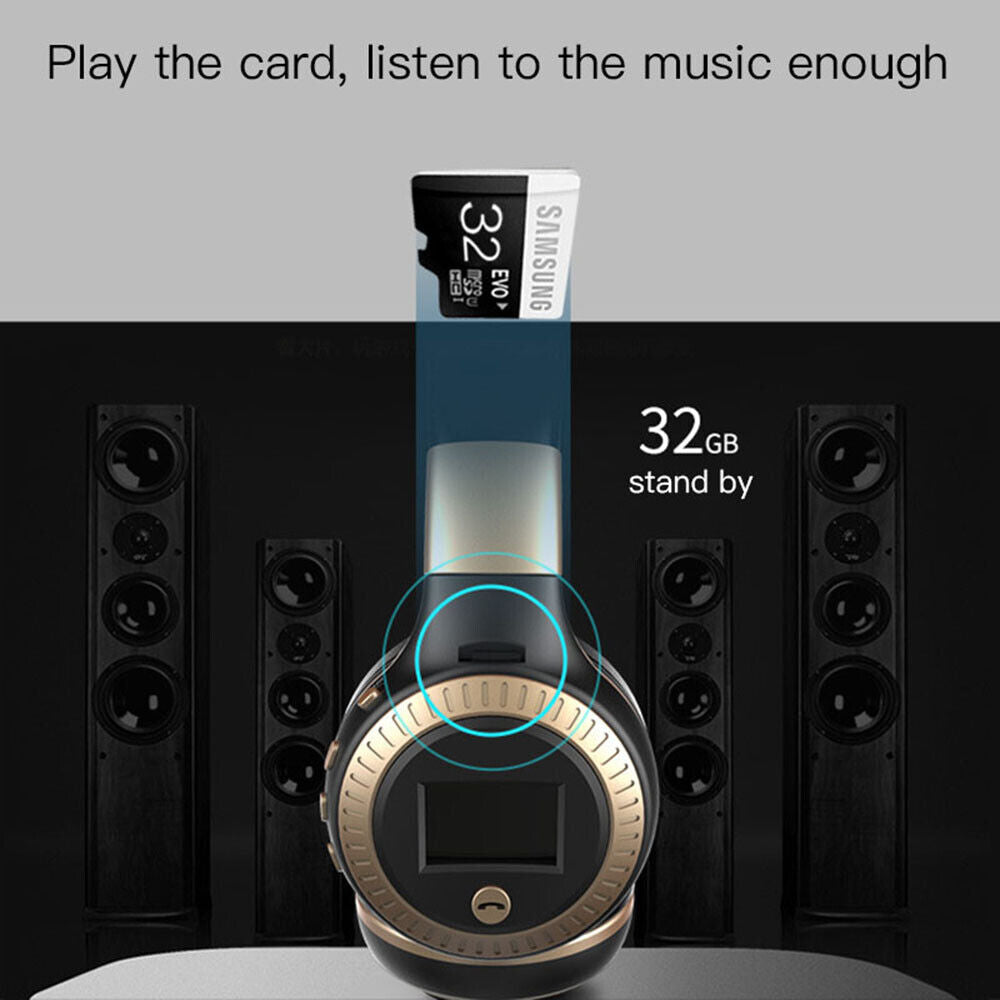 Wireless Bluetooth Headphones with Noise Cancelling Over-Ear Stereo Earphones