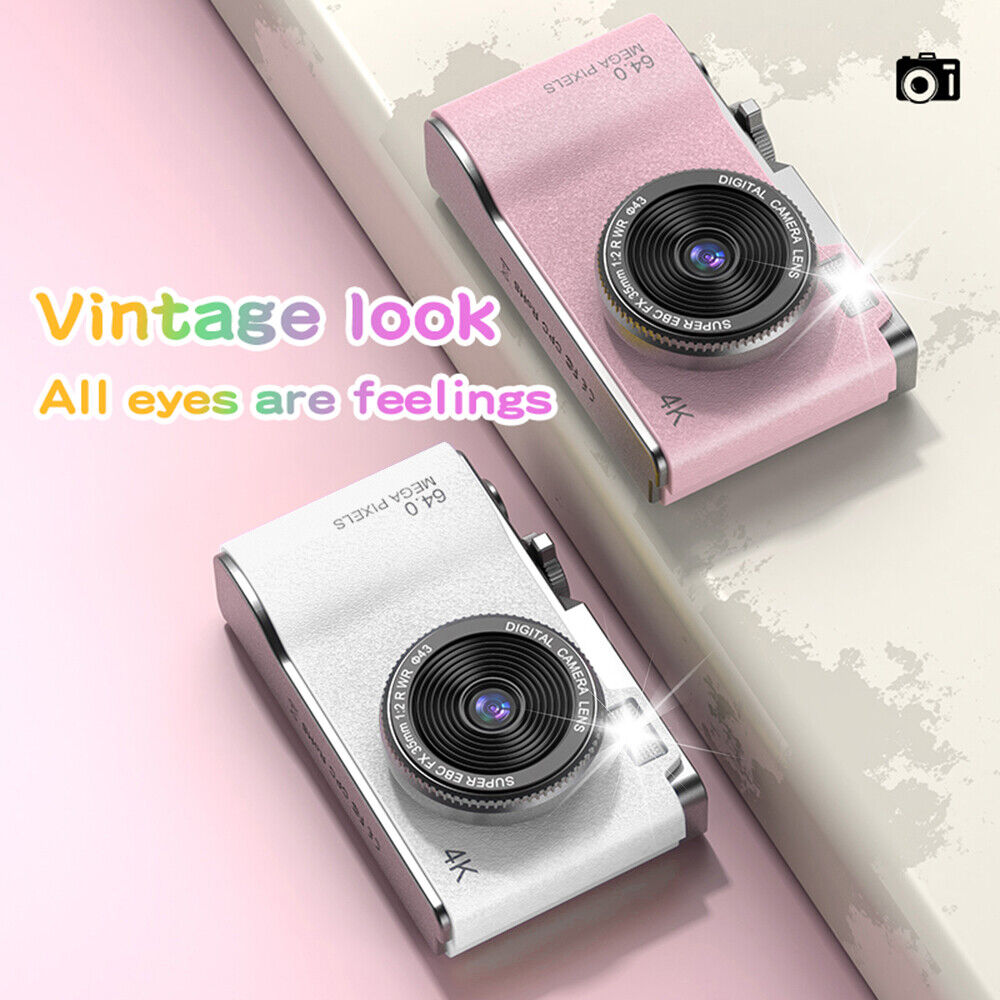 Retro 64MP Digital Camera - HD 1080P, 16X Zoom, 2.4'' LCD, Anti-Shake, with Photo Filters