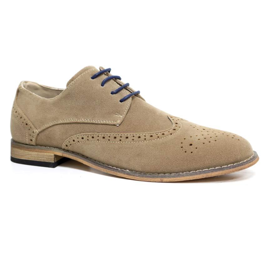 Mens New Faux Suede Lace up Casual Formal Office Work Lace up Brogues Shoes Size