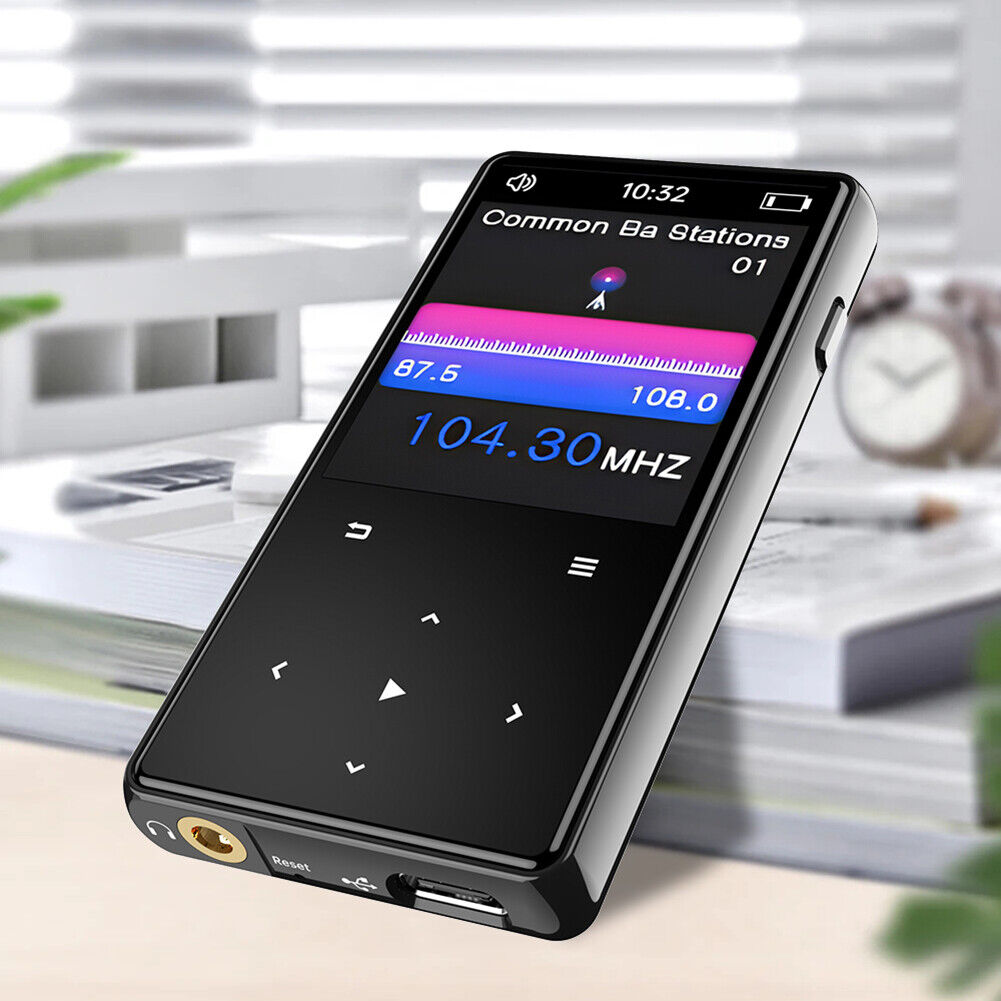 8/16/32GB MP3 MP4 Player with Bluetooth 5.0, Built-In HD Speaker, 1.8" Screen