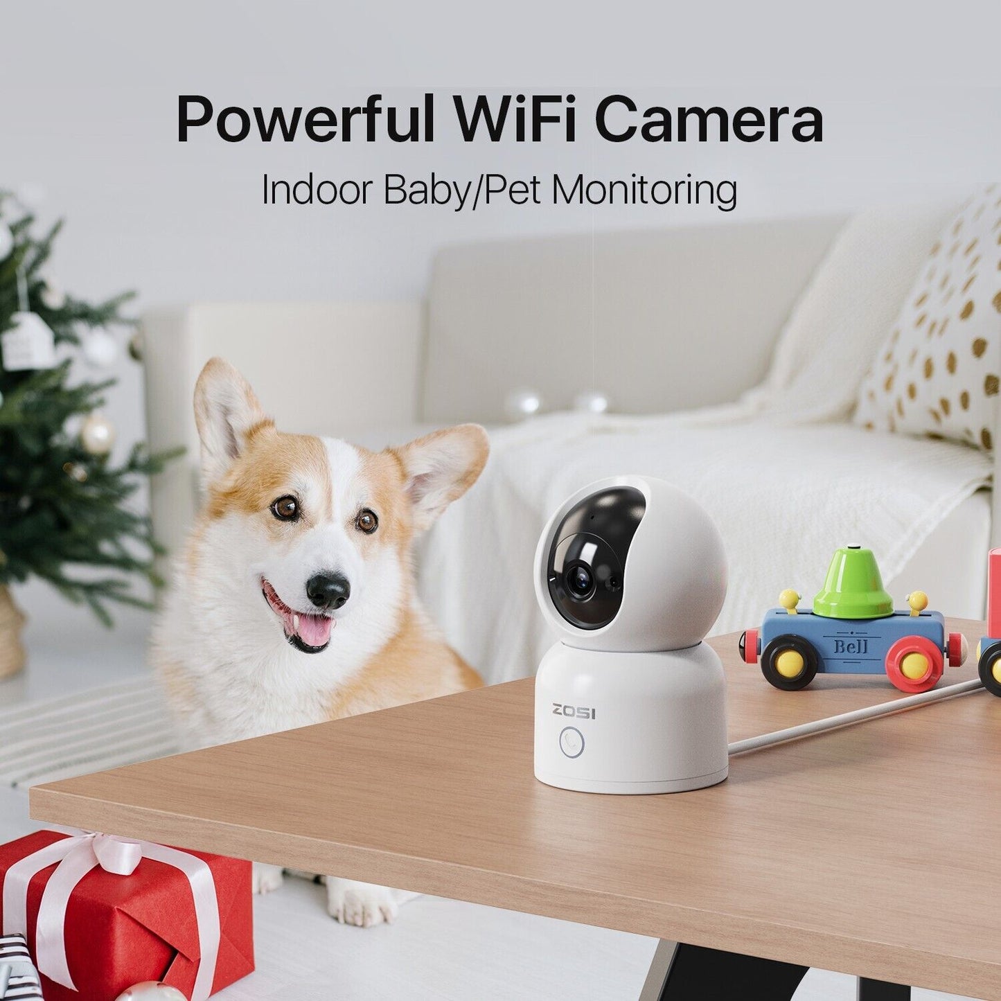 Baby Monitor PTZ WiFi Camera – 2K Indoor CCTV Camera with Auto Tracking & 2-Way Talk | 32GB Card Included