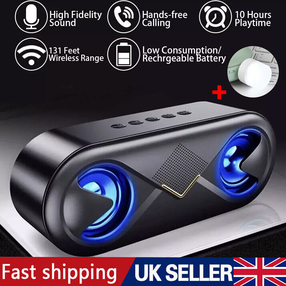 High Bass Ultra Loud Bluetooth Speakers - Portable Wireless Speaker for Outdoor Use