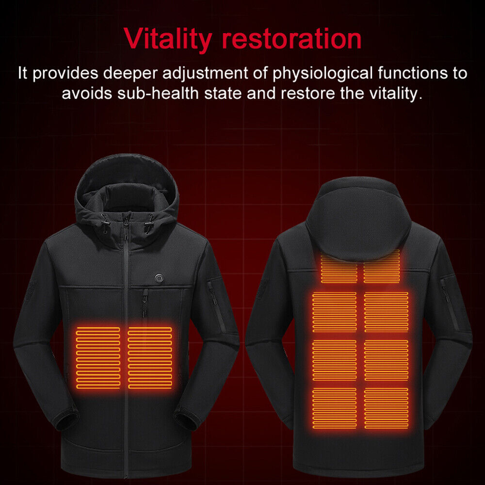 Heated Electric USB Jacket for Men & Women Winter Warm Thermal Coat