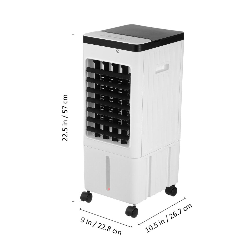 8L Portable Air Cooler Fan with Remote Control – Ice Cold Evaporative Cooling Unit with 3 Ice Packs, 3 Speeds, Timer & Large Water Tank – Eco-Friendly Conditioner for Home or Office (65W)