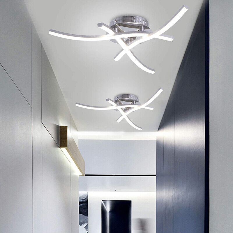 Modern LED Ceiling Light - 4-Wave Design Pendant Lamp for Kitchen, Living Room, and Bedroom