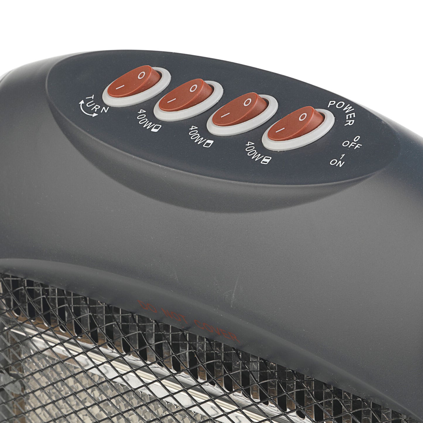 Portable 1200W Halogen Heater, 3 Bar Oscillating with 3 Heat Settings, Lightweight with Safety Features