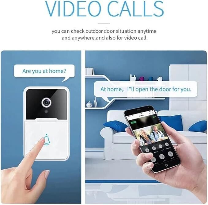 Wireless Smart Video Doorbell Wibell Security Intercom HD Video Camera Door Bell