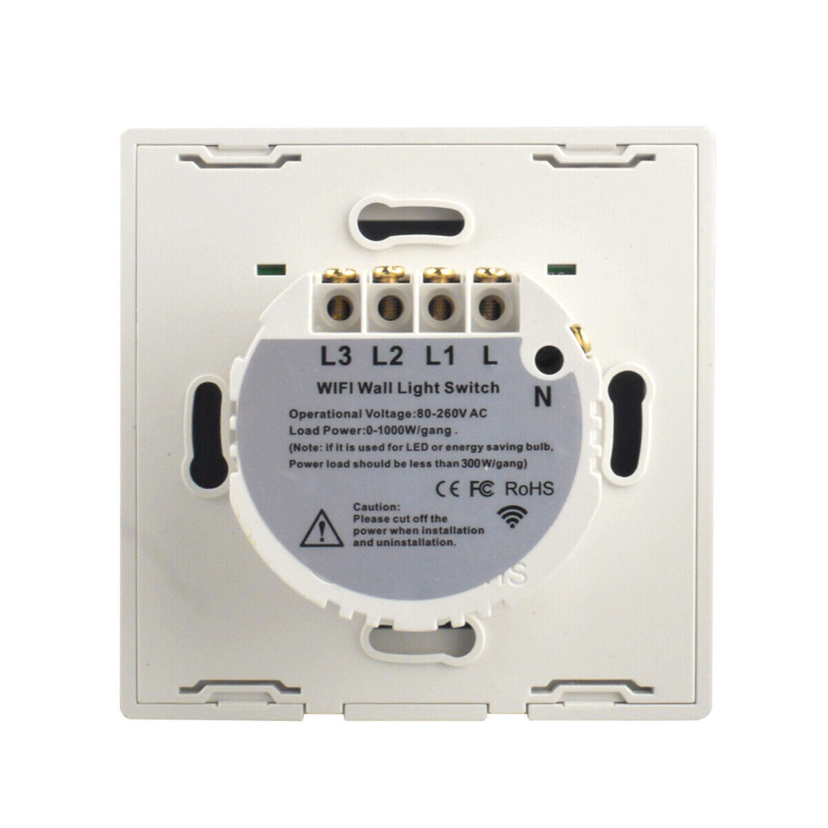 Smart WiFi Touch Light Wall Switch – No Neutral Wire Needed, Voice Control with Google Home & Alexa, Sleek Glass Panel