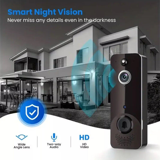Smart Video Doorbell - HD Wireless Doorbell with Motion Detection, Night Vision & 2-Way Audio