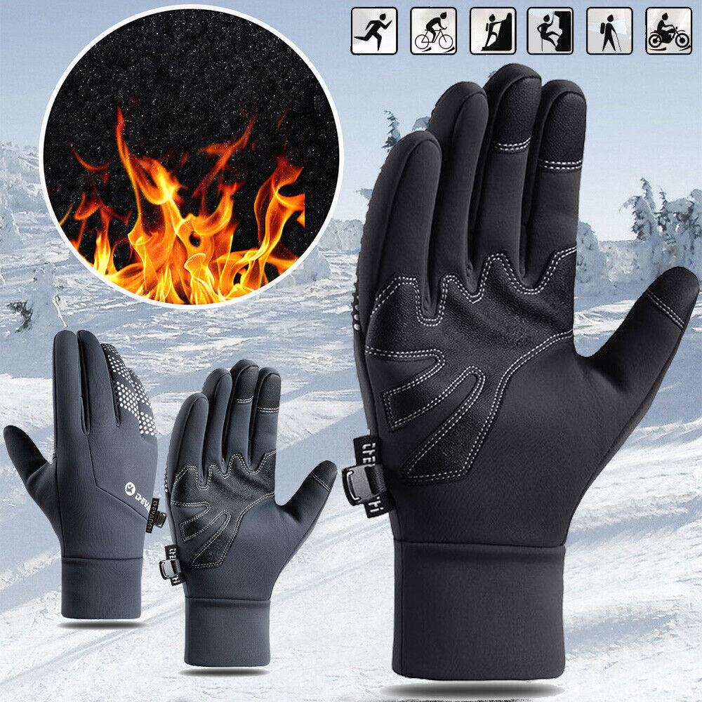 Thermal Windproof Waterproof Winter Gloves Touch Screen Warm Mittens for Men & Women.