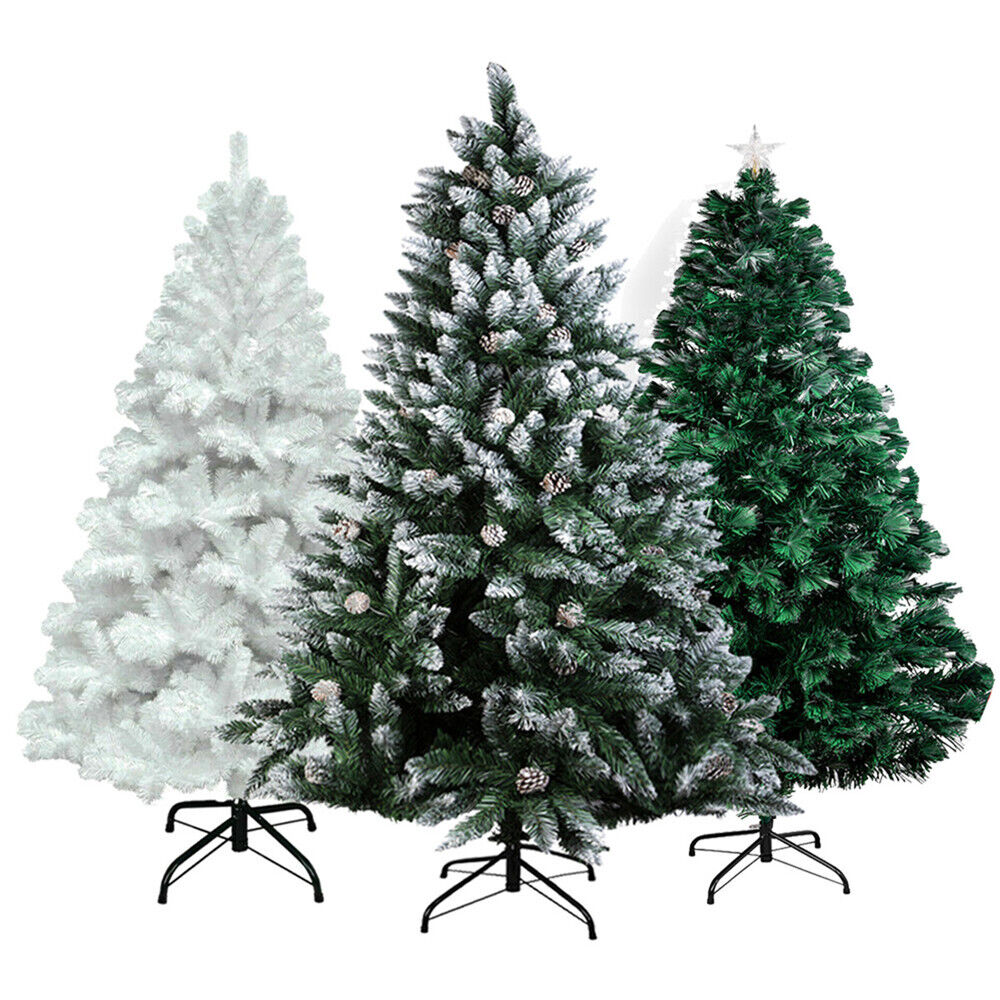 Christmas Tree Pre Lit with LED Lights Bushy Pine Xmas Indoor Decor 4/5/6/7FT