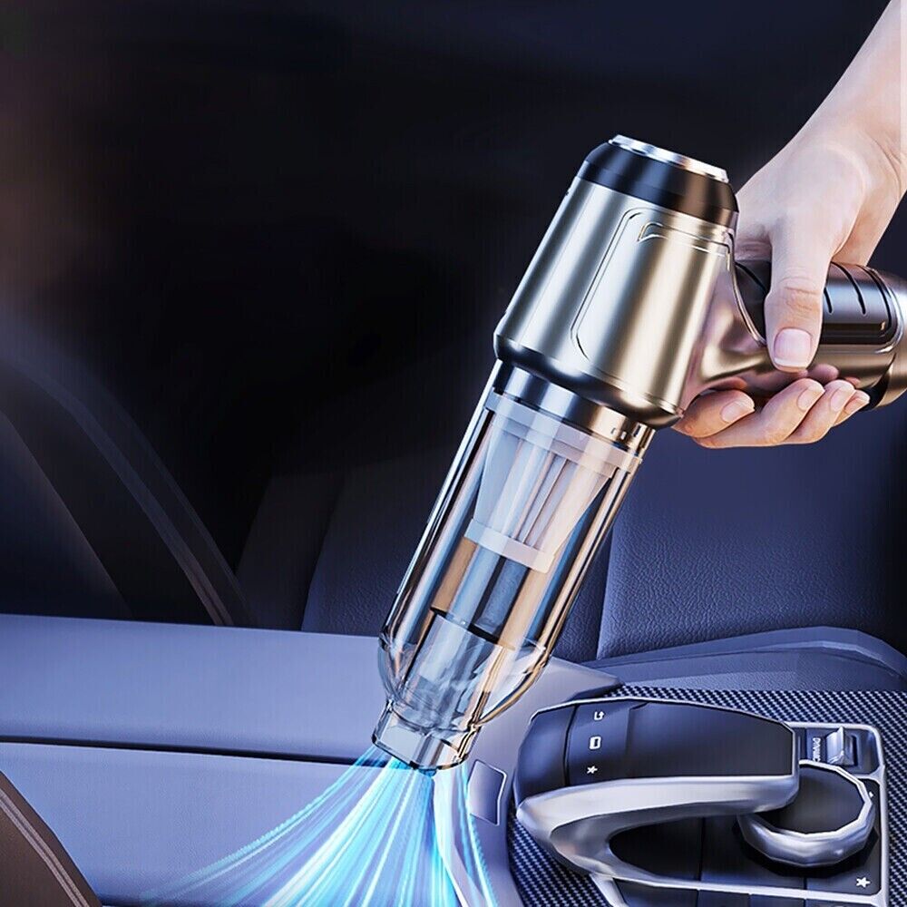 Cordless 3-in-1 Car Vacuum Cleaner – Powerful 95000PA Wet/Dry Handheld Vacuum with Blower & Pump, USB Rechargeable