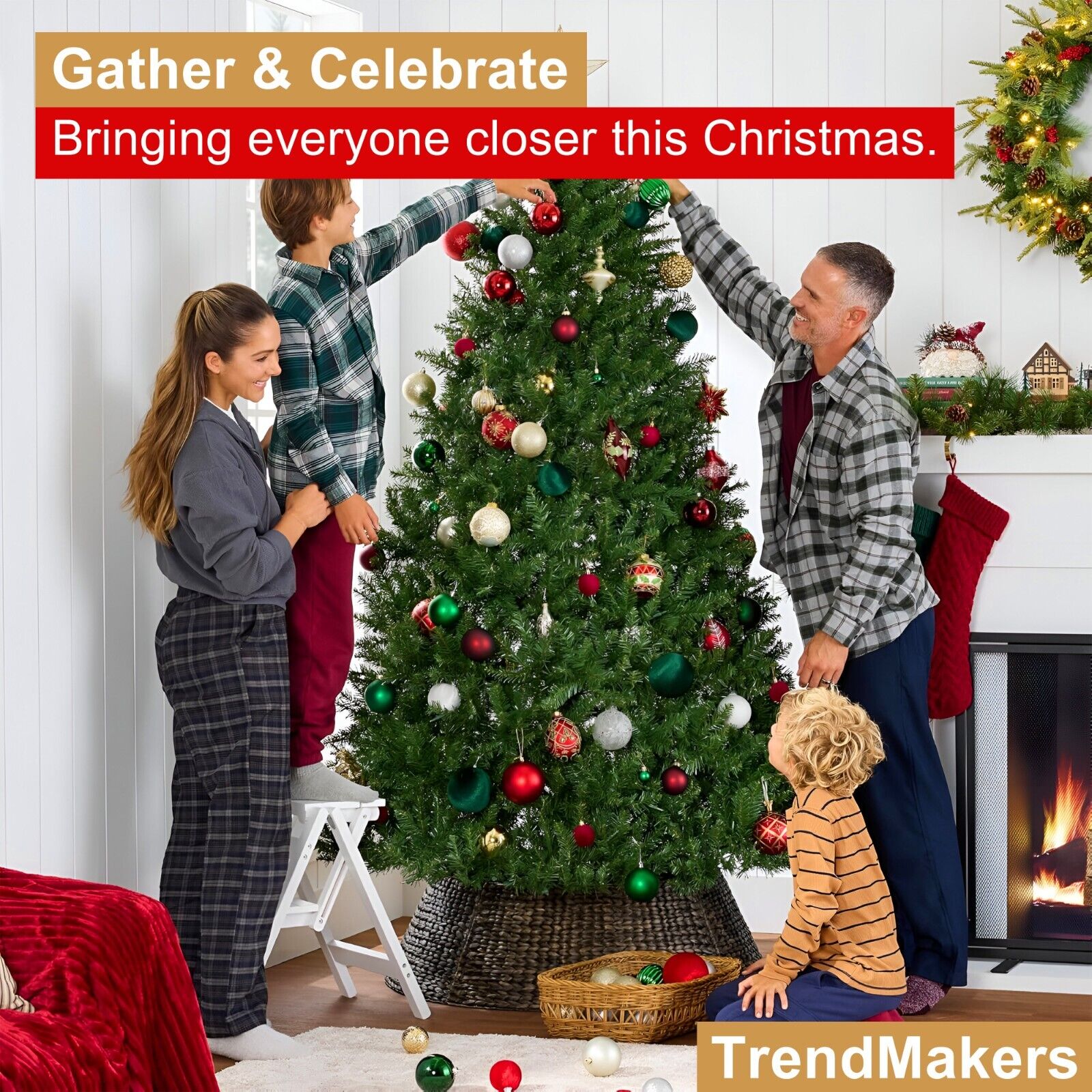 3Ft-7Ft Bushy Green Colorado Christmas Tree with Metal Stand Xmas Home Decor