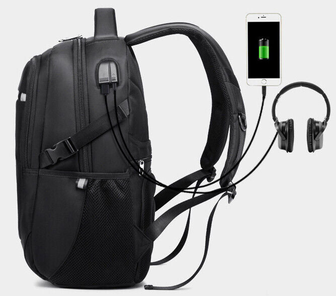 Large Men Women Backpack Charging Laptop Travel School Bag Work Rucksack