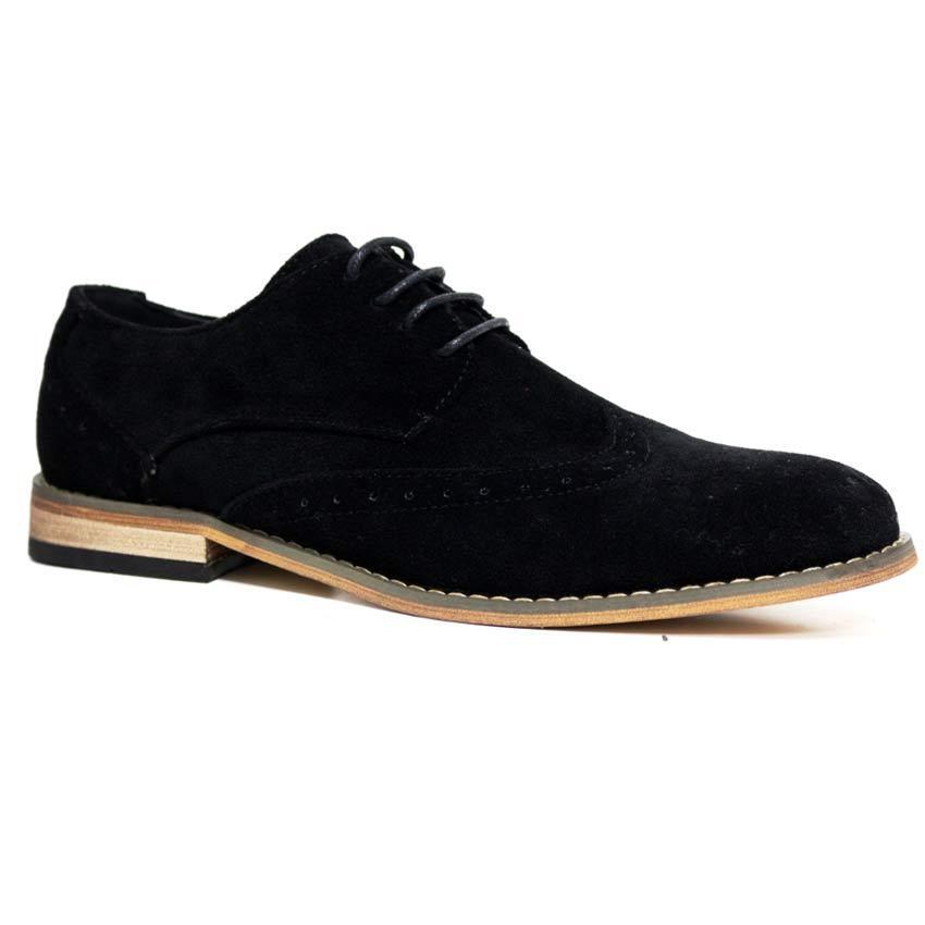 Mens New Faux Suede Lace up Casual Formal Office Work Lace up Brogues Shoes Size