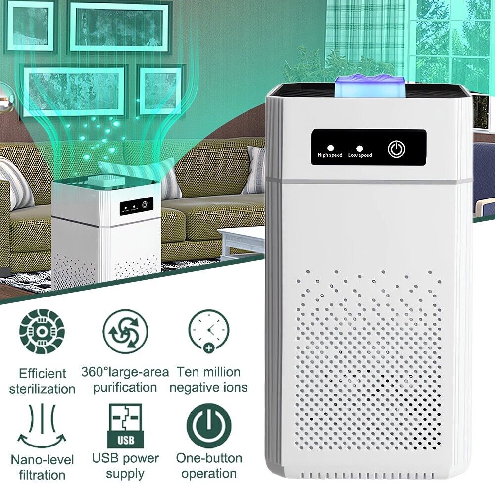 Medical-Grade HEPA Air Purifier for Home – Removes Smoke, Odors, Pet Dander & Allergens | Quiet & Compact