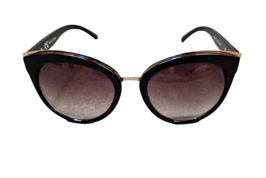 River Island Sunglasses Black Gold Oversize Womens Ladies Not Polarised Black
