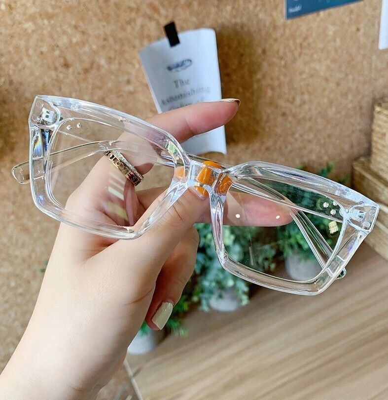 Retro Clear Lens Square Glasses Frame – Unisex Fashion Eyewear for Men & Women