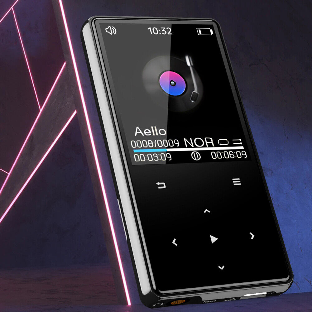 8/16/32GB MP3 MP4 Player with Bluetooth 5.0, Built-In HD Speaker, 1.8" Screen