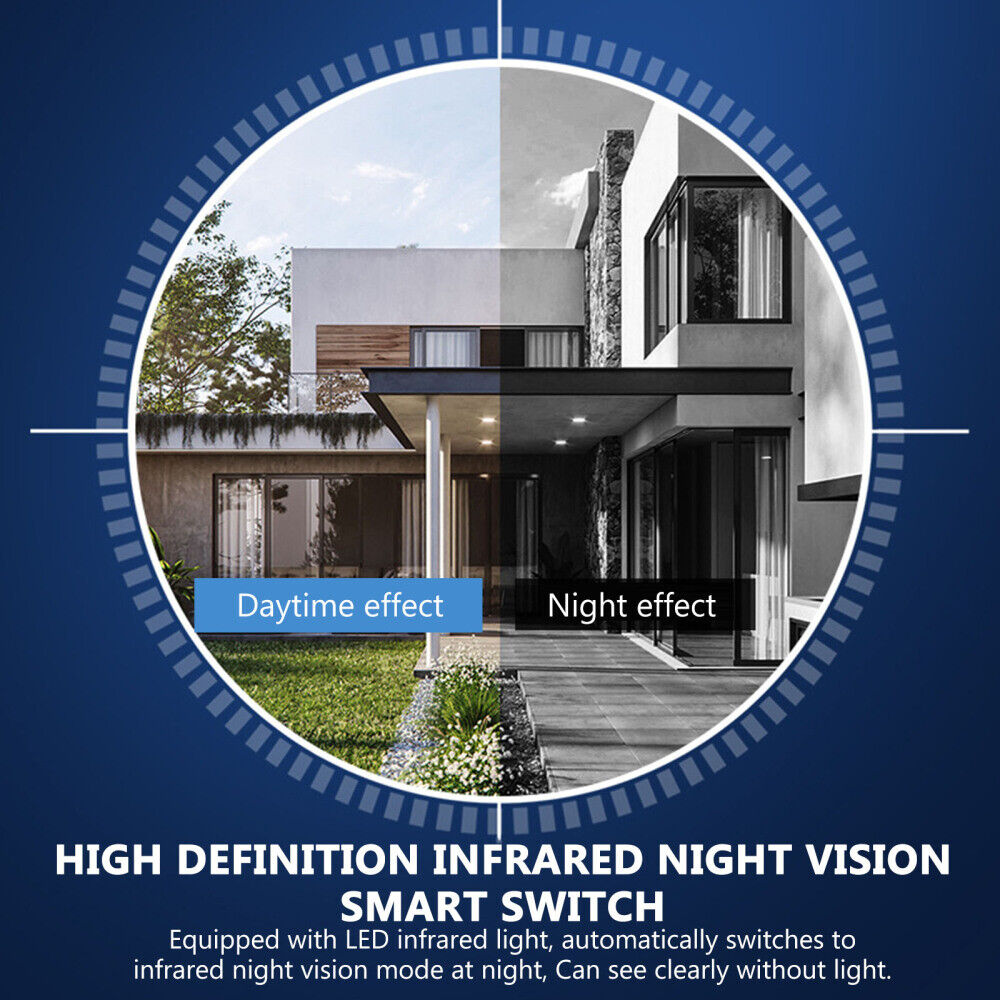 Smart WiFi Video Doorbell with Camera & Intercom - Wireless, Night Vision, Two-Way Talk, IP65 Waterproof