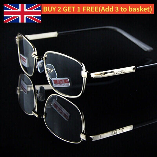 Metal Reading Glasses Highly Presbyopic Lenses Men'S / Ladies +4 - 6 Mag glass (Recommended)