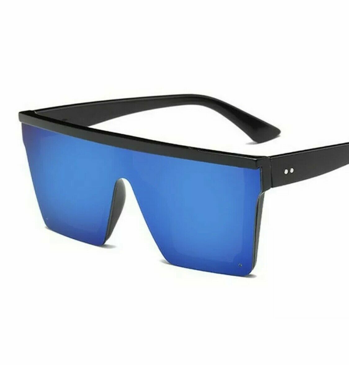 New Style Womens Ladies Sunglasses Square Oversized Luxury Flat Top Blackleopard